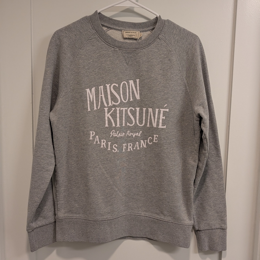 Maison Kitsuné Heather Gray Crewneck Men's Large - Picture 2 of 4